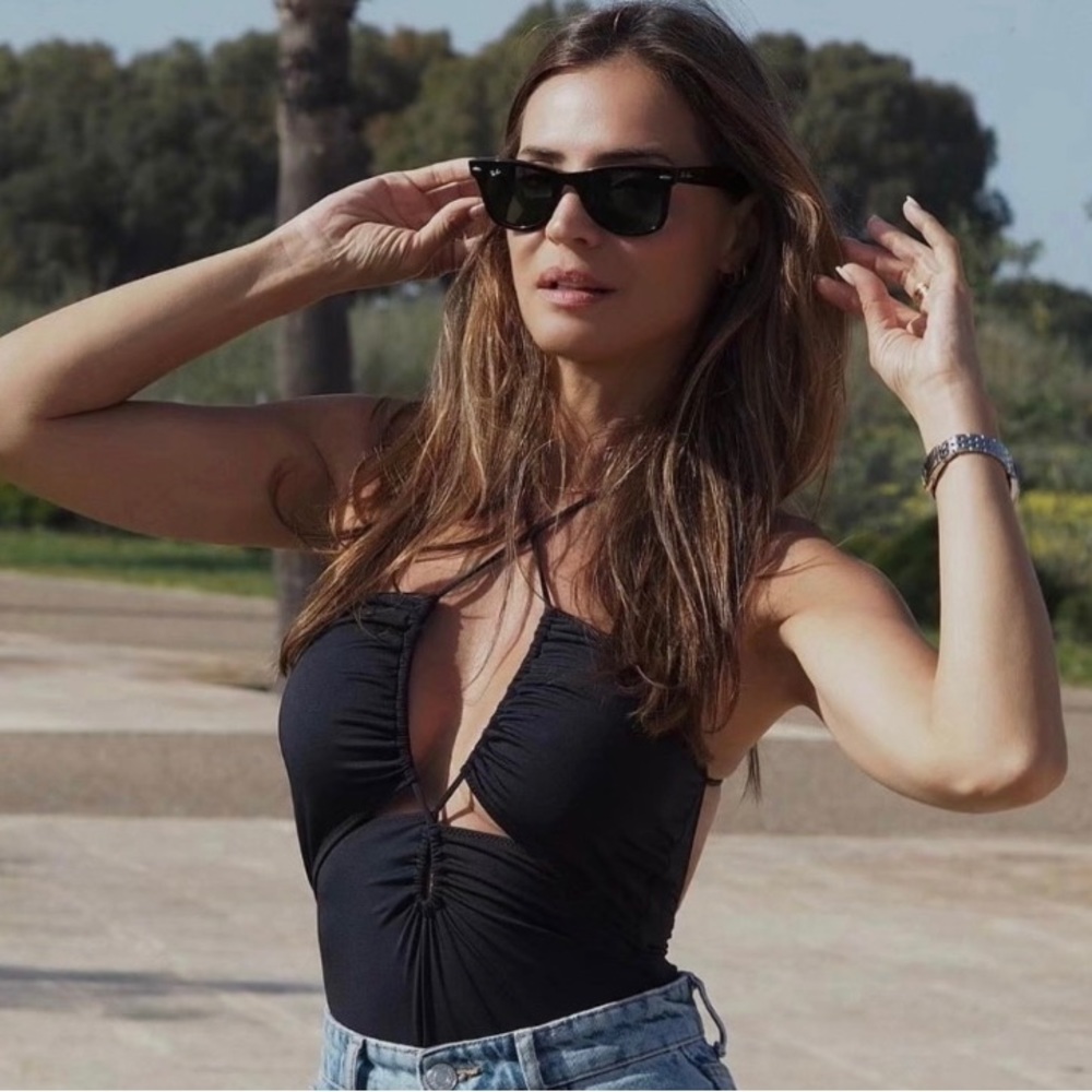 Zara Black Cut Out Swimsuit. NWT. Size Small. - Picture 10 of 14